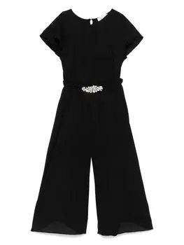 Monnalisa комбинезон с поясом, черный