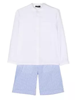 Monnalisa комплект из рубашки и шортов, белый