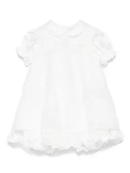 Monnalisa комплект из топа и шортов из тюля пуэн-деспри, белый