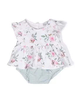 Monnalisa костюм-двойка с принтом, синий