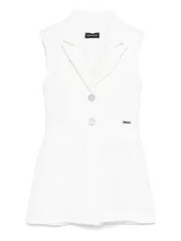 Monnalisa креповый комбинезон, белый