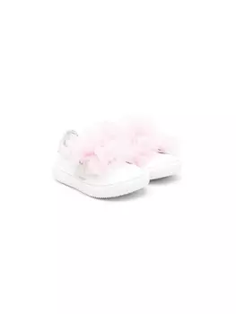 Monnalisa кроссовки на липучках, белый