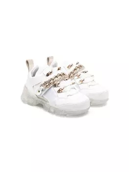 Monnalisa кроссовки с цепочкой, белый