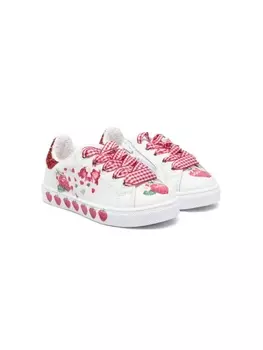 Monnalisa кроссовки с принтом, белый