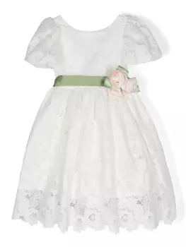 Monnalisa кружевное платье, белый