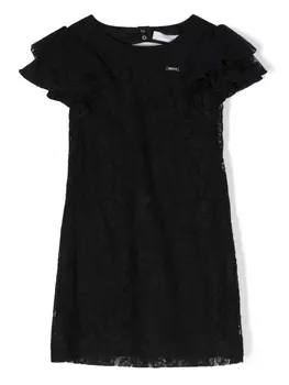 Monnalisa кружевное платье, черный