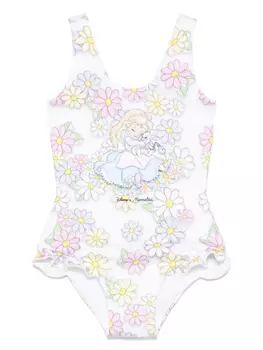 Monnalisa купальник Alice in Wonderland из коллаборации с Disney, белый