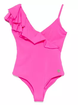 Monnalisa купальник с оборками, розовый
