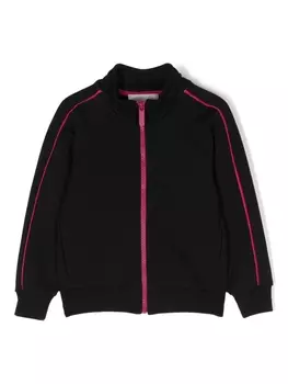 Monnalisa куртка на молнии с графичным принтом, черный