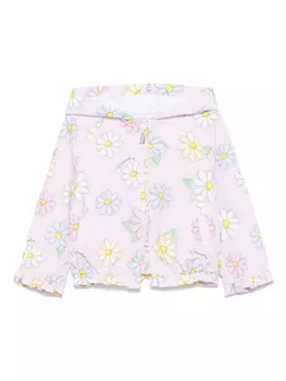 Monnalisa куртка с цветочным принтом, розовый