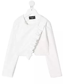 Monnalisa куртка с оборками, белый