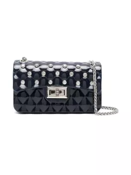 Monnalisa лакированная стеганая сумка, синий