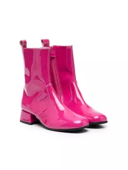 Monnalisa лакированные ботильоны, розовый