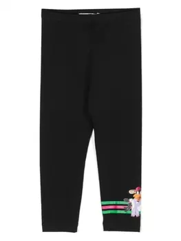 Monnalisa легинсы Daffy Duck с графичным принтом, черный