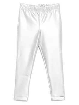 Monnalisa легинсы с эффектом металлик, серебряный