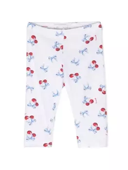 Monnalisa легинсы с принтом, белый