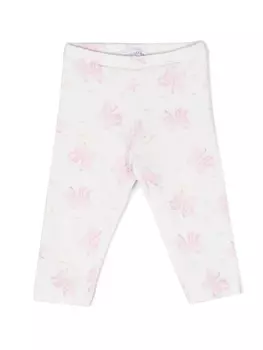 Monnalisa легинсы с принтом, белый