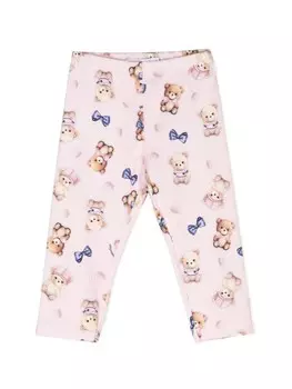 Monnalisa легинсы с принтом, розовый