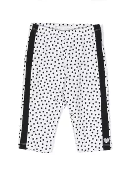 Monnalisa легинсы в горох, белый