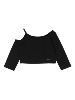 Monnalisa лонгслив с вырезами, черный