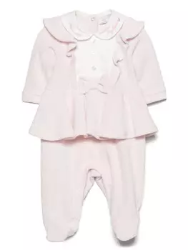 Monnalisa махровая пижама с бантом, розовый