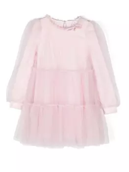 Monnalisa мини-платье из тюля, розовый