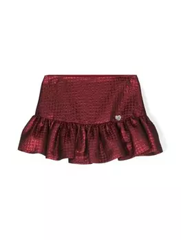 Monnalisa мини-юбка в ломаную клетку, красный