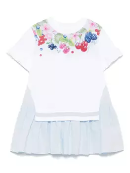 Monnalisa многослойное платье, белый