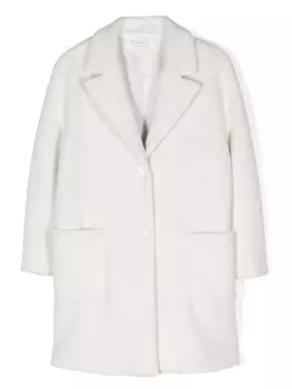 Monnalisa notched-lapels single-breasted coat, нейтральный цвет