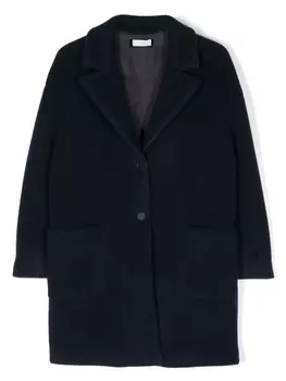 Monnalisa notched-lapels single-breasted coat, синий