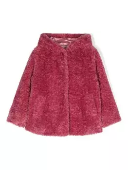 Monnalisa однобортная шуба, розовый