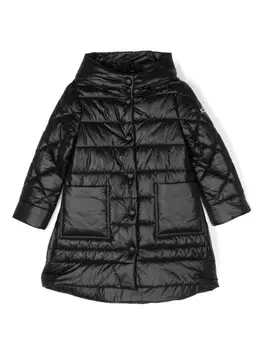 Monnalisa пальто с логотипом, черный