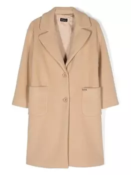 Monnalisa пальто с логотипом, нейтральный цвет