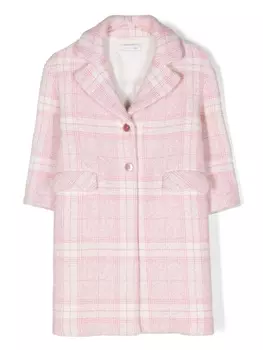 Monnalisa пальто в клетку, розовый