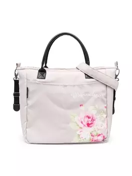 Monnalisa пеленальная сумка с логотипом из коллаборации с Leclerc Baby, нейтральный цвет