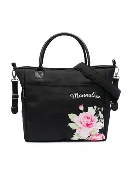 Monnalisa пеленальная сумка с логотипом из коллаборации с Leclerc Baby, черный