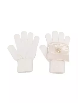 Monnalisa перчатки с накладным карманом, белый