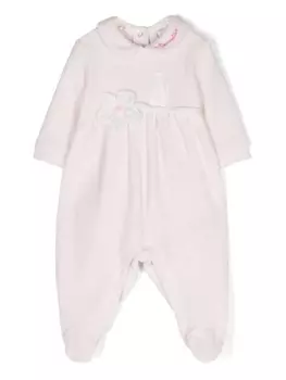 Monnalisa пижама с цветочной аппликацией, розовый