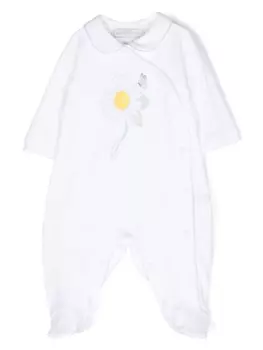 Monnalisa пижама с цветочным принтом, белый