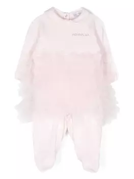 Monnalisa пижама с декором из тюля, розовый