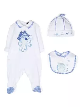 Monnalisa пижама с графичным принтом, белый