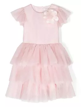 Monnalisa платье Catherine из тюля с блестками, розовый