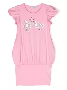 Monnalisa платье из джерси из коллаборации с Barbie, розовый