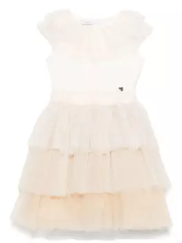 Monnalisa платье из тюля, нейтральный