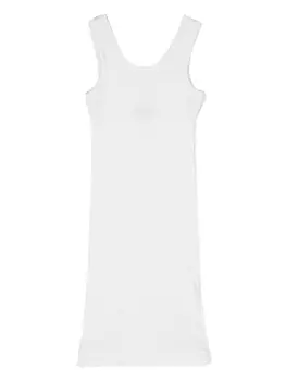 Monnalisa платье мини в рубчик, нейтральный цвет