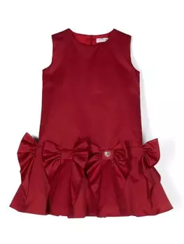 Monnalisa платье с бантом, красный