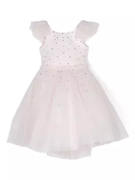 Monnalisa платье с кристаллами, розовый