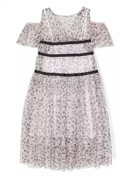 Monnalisa платье с леопардовым принтом, розовый