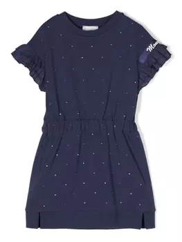 Monnalisa платье с логотипом, синий