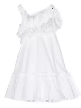 Monnalisa платье с оборками, белый